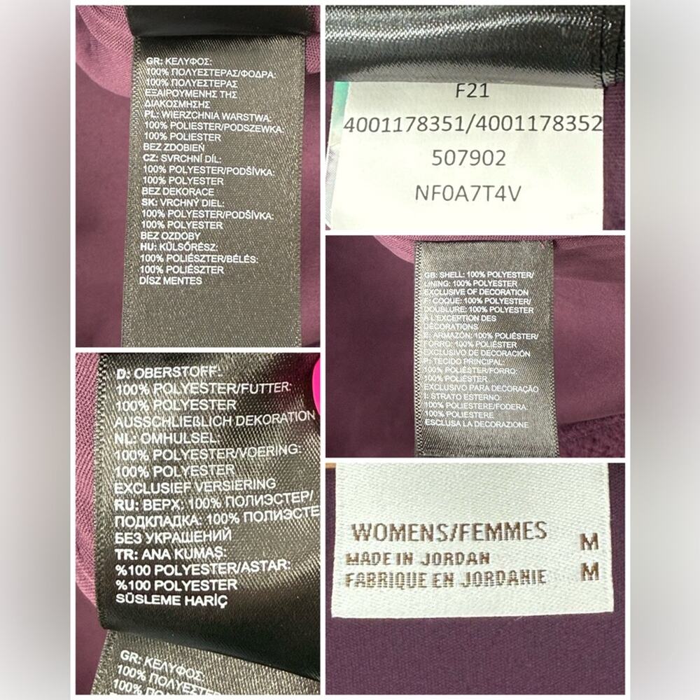 NWT The North Face Ridge Hoodie Full Zipper High Pile Jacket BlackBerry Size M - Picture 15 of 15